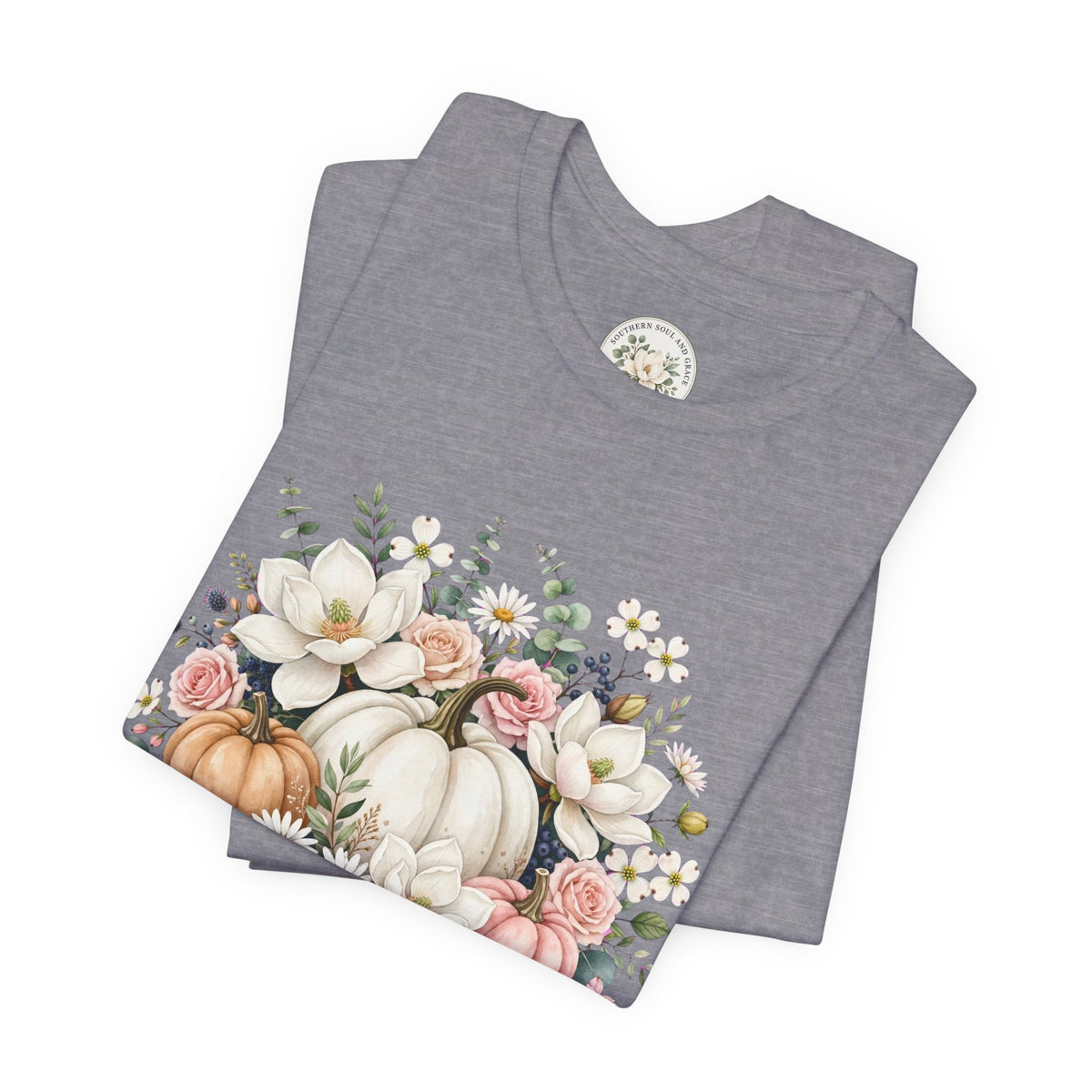 Autumn Floral Pumpkin Tee