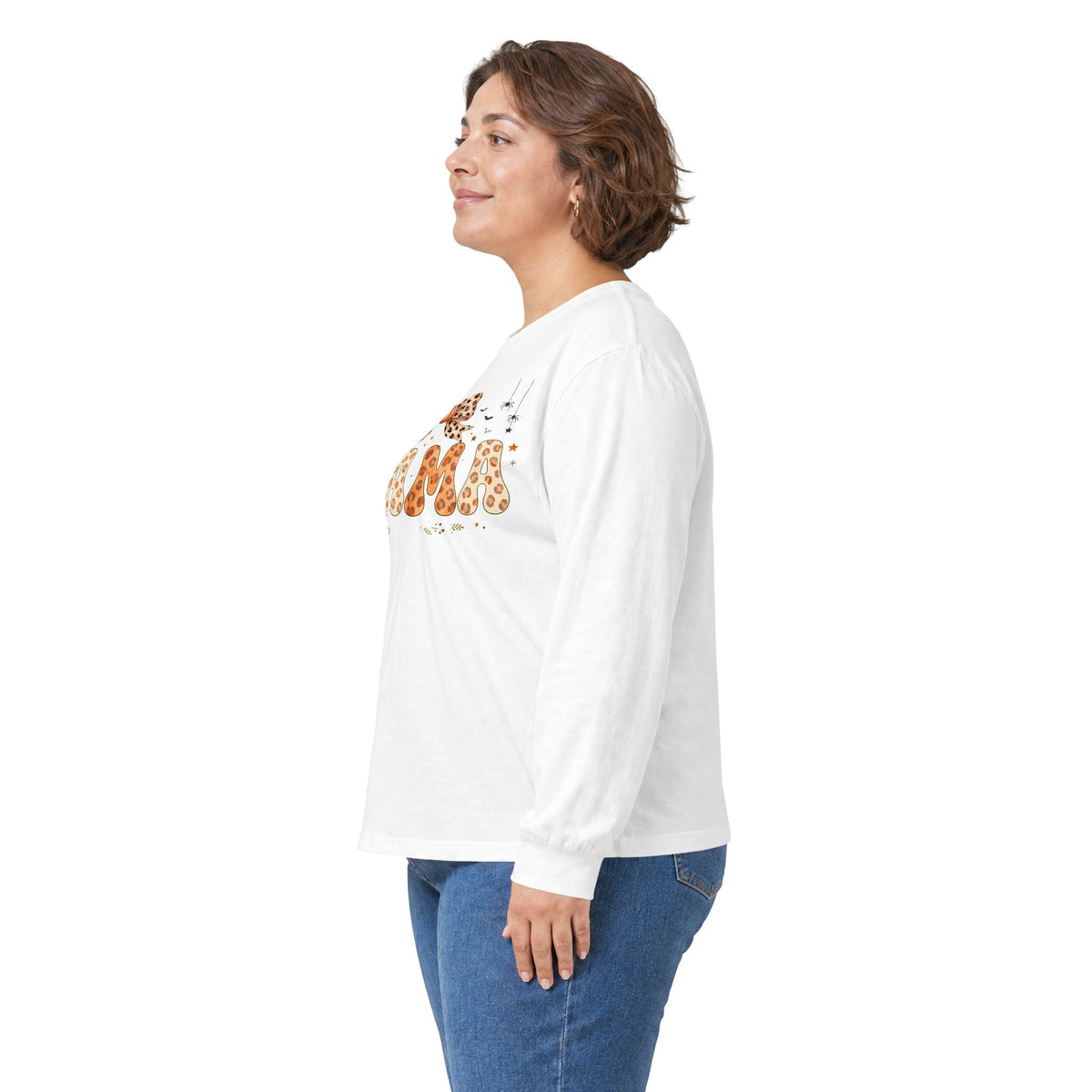 Mama Leopard Print Long Sleeve Tee — Animal Print Mama Shirt