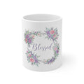 Blessed Floral Mug – 11oz Decorative Coffee Cup