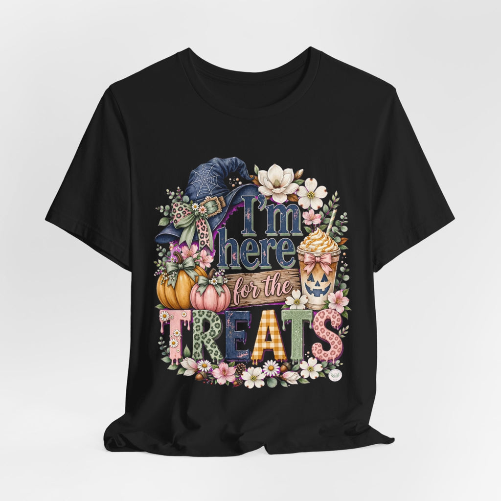 I’m Here for the Treats Tee — Cute Halloween/Autumn Pumpkin Graphic T-Shirt