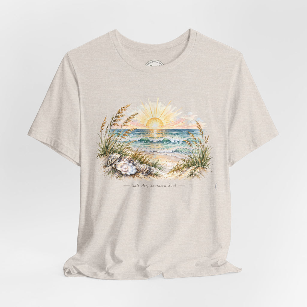 Sunrise Beach Tee — Coastal Ocean Sunset Graphic T-Shirt
