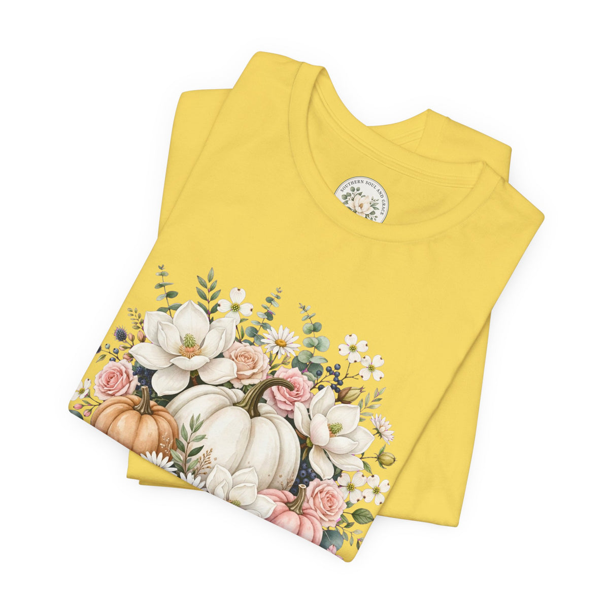 Autumn Floral Pumpkin Tee