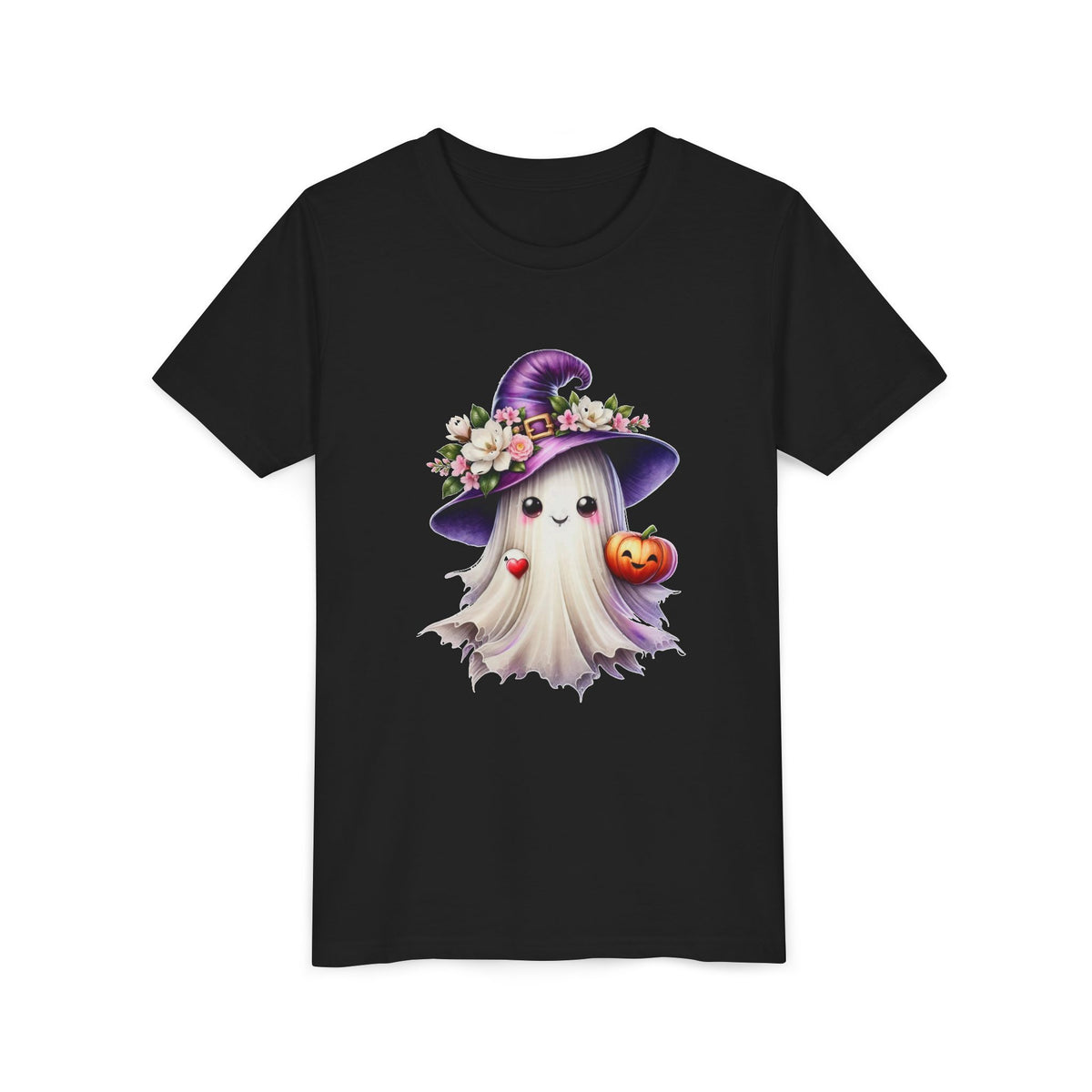 Halloween Ghost Kids T-Shirt — Witch Hat Ghost Tee
