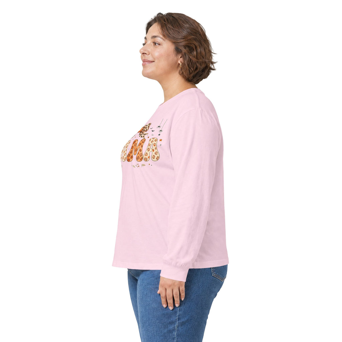 Mama Leopard Print Long Sleeve Tee — Animal Print Mama Shirt