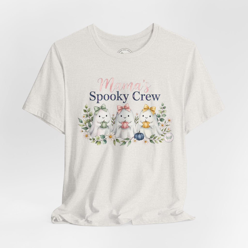 Mama's Spooky Crew T-Shirt — Cute Pastel Halloween Tee for Moms & Kids
