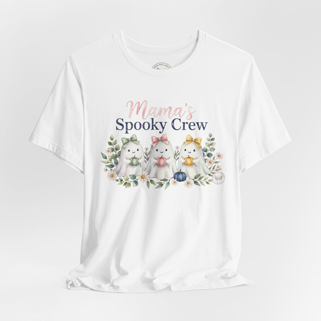 Mama's Spooky Crew T-Shirt — Cute Pastel Halloween Tee for Moms & Kids