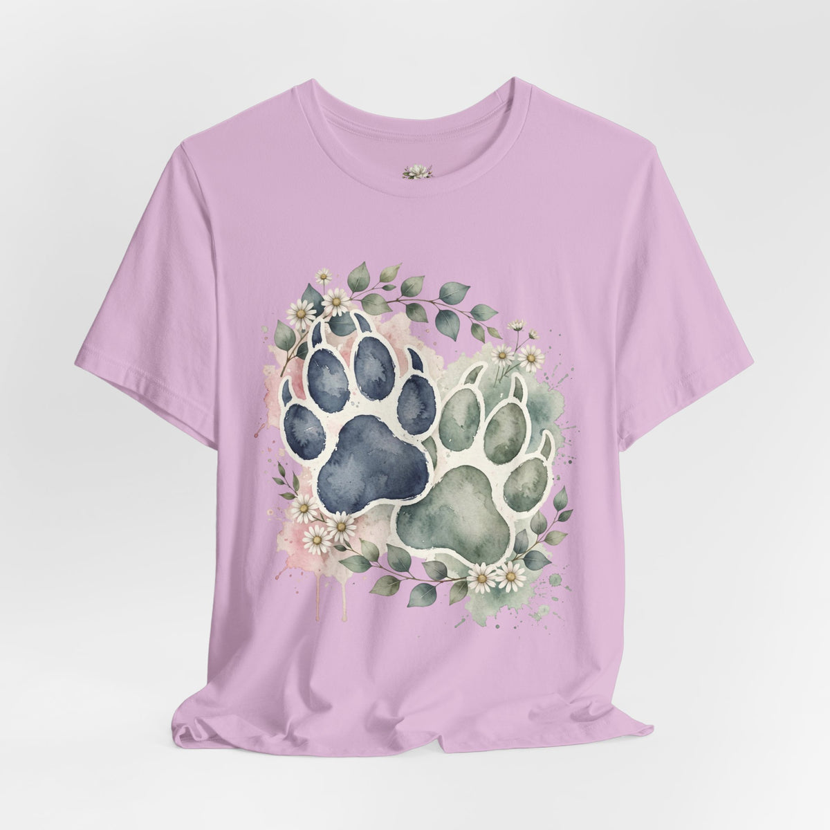 Floral Watercolor Paw Print T-Shirt Southern Soul and Grace