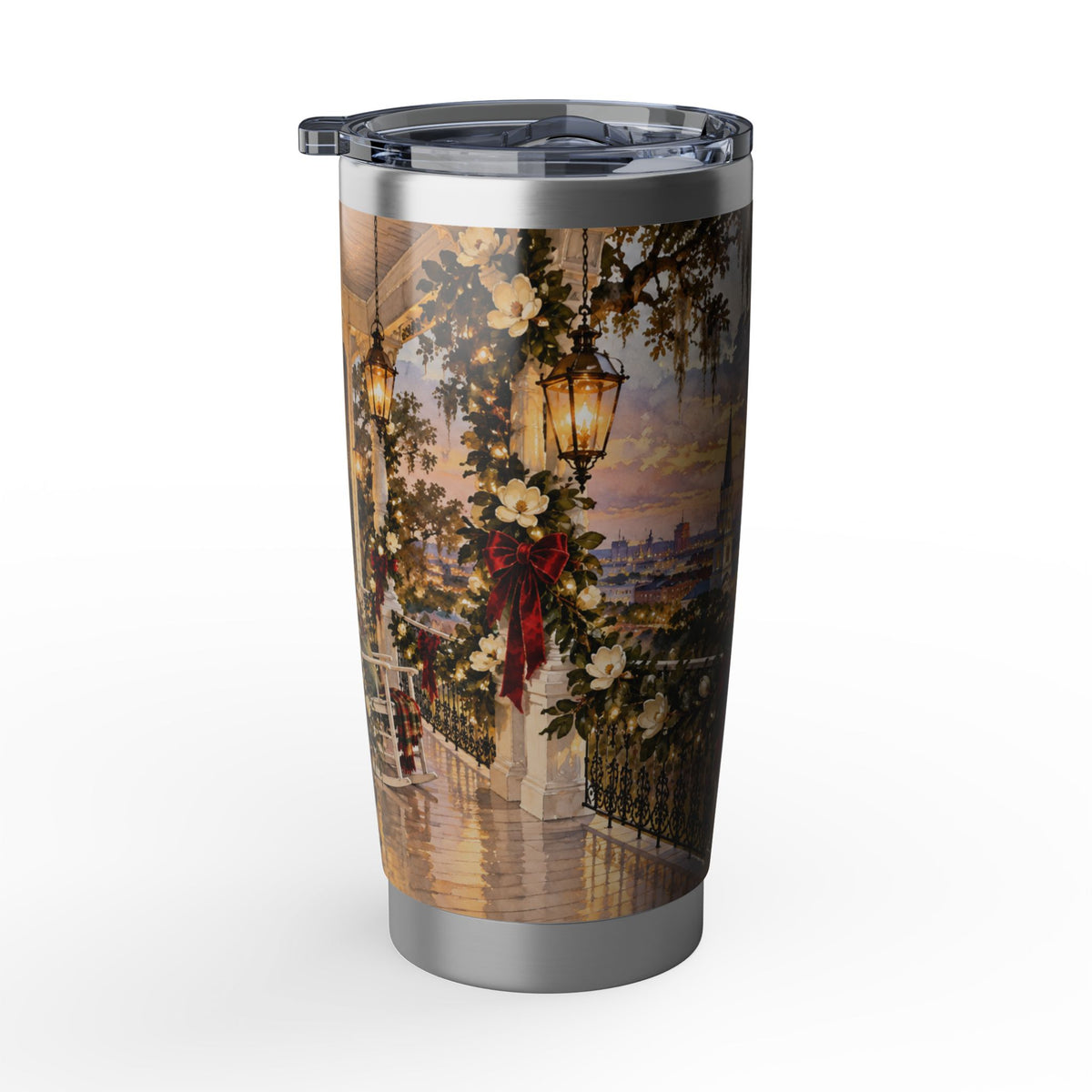 20oz Tumbler Mobile Alabama Holiday Landscape Christmas