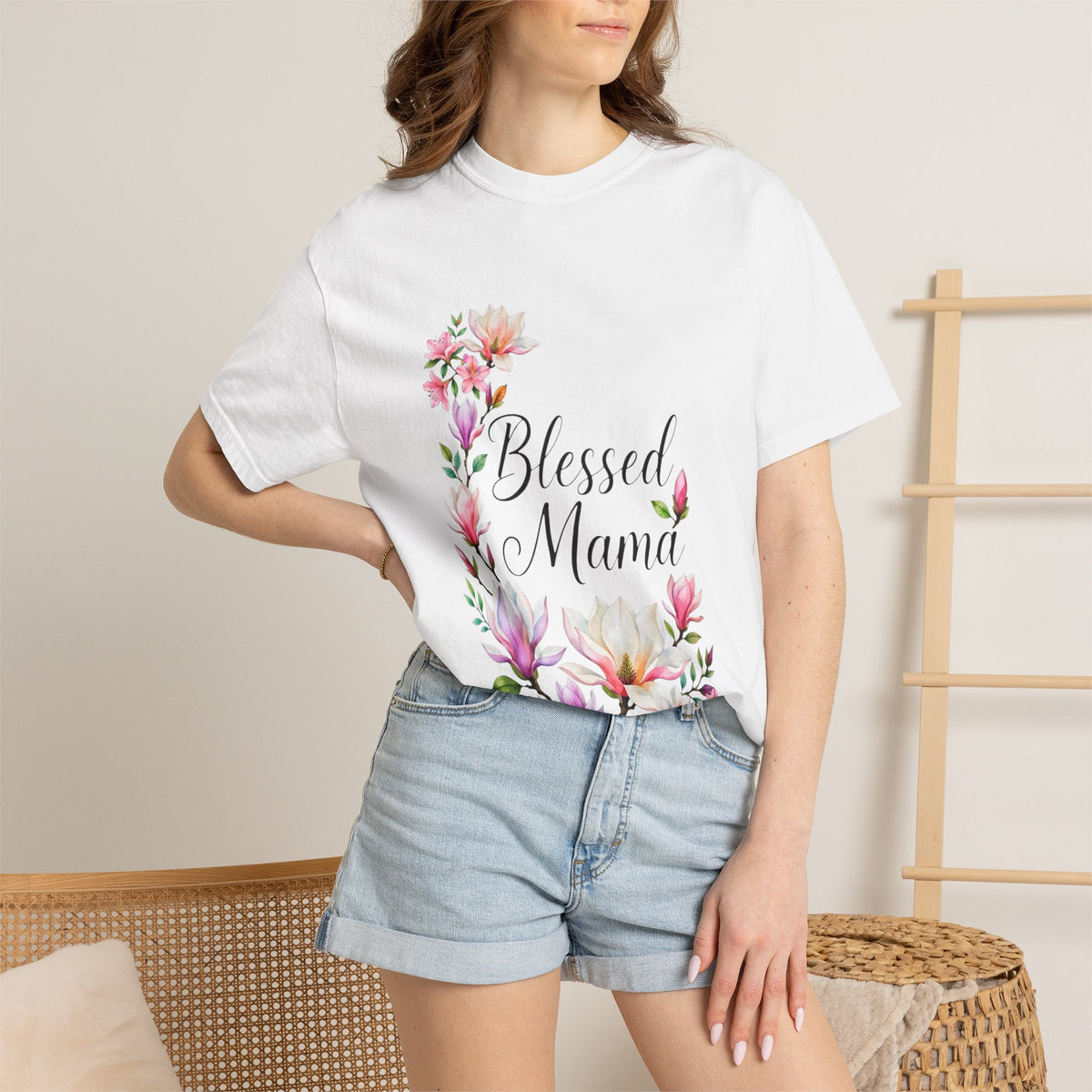 Blessed Mama Floral T-Shirt — Mom Gift, Mother’s Day Tee