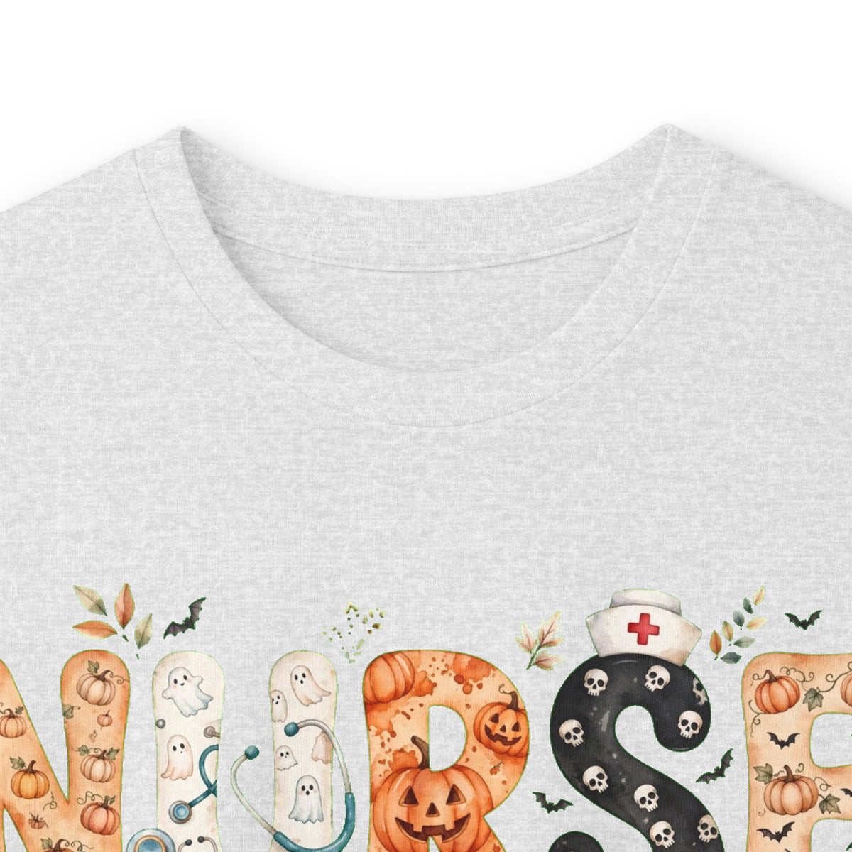 Nurse Floral Print Long Sleeve Tee - Cute Floral 'NURSE' Shirt for Healthcare Gifts