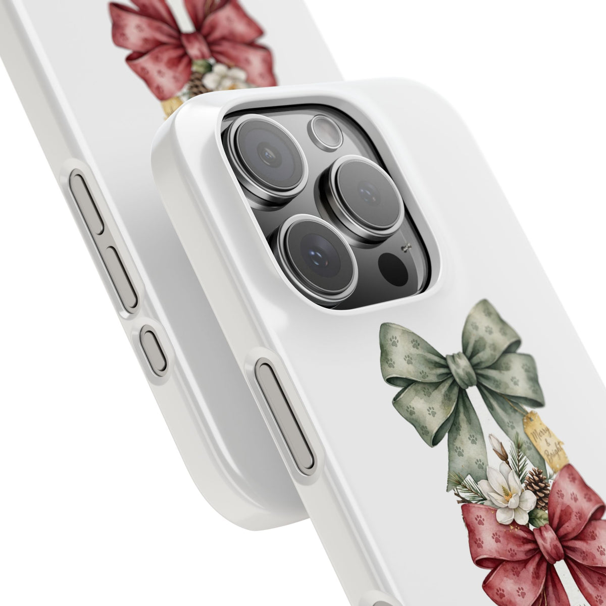 Slim Phone Case — Vintage Bow Trio Floral Design
