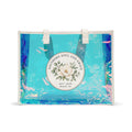 Holographic Beach Tote Bag — Iridescent Clear Carryall with Floral or Paw Design