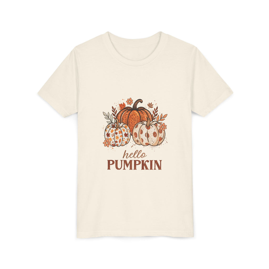 Hello Pumpkin Kids T-Shirt — Fall Pumpkin Tee