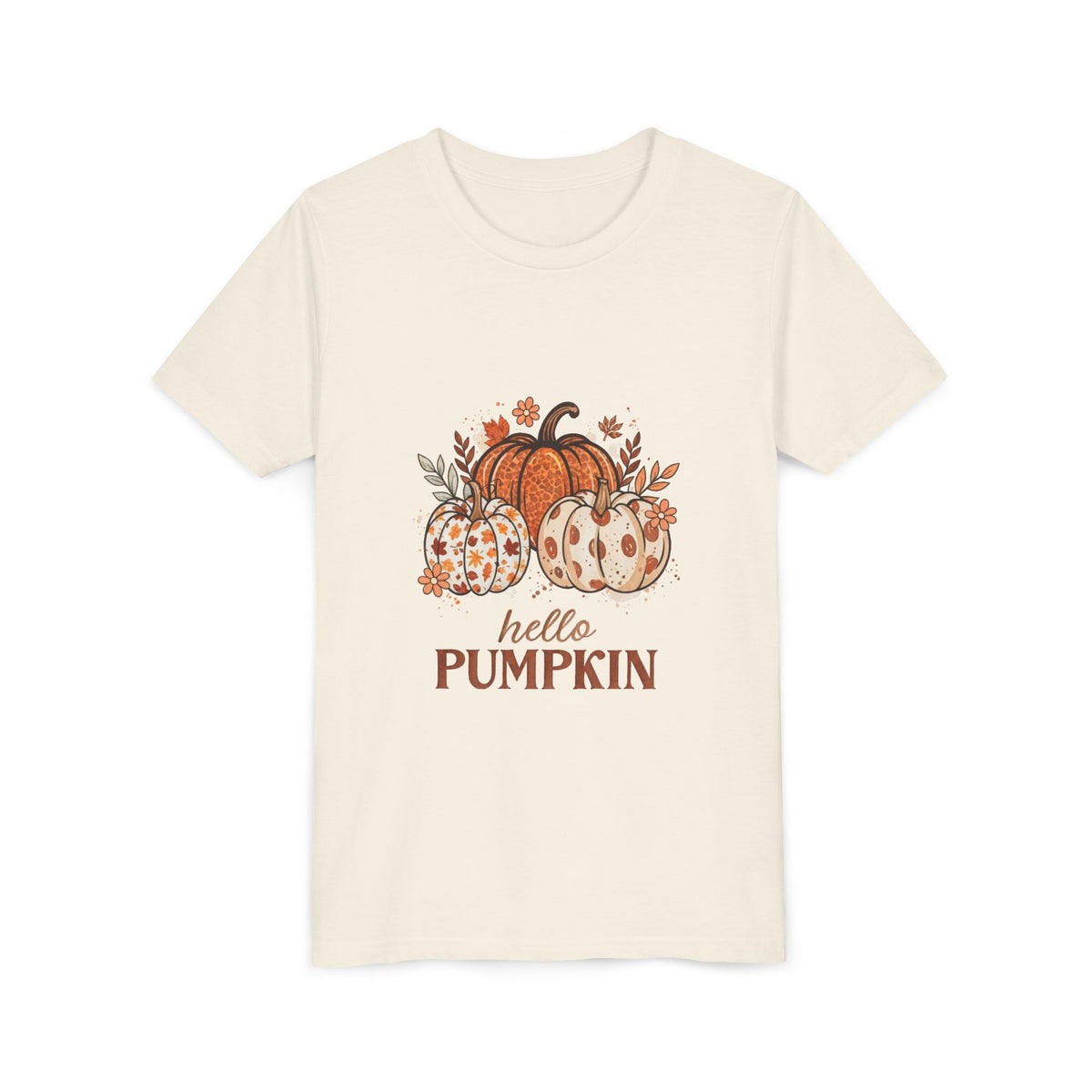 Hello Pumpkin Kids T-Shirt — Fall Pumpkin Tee