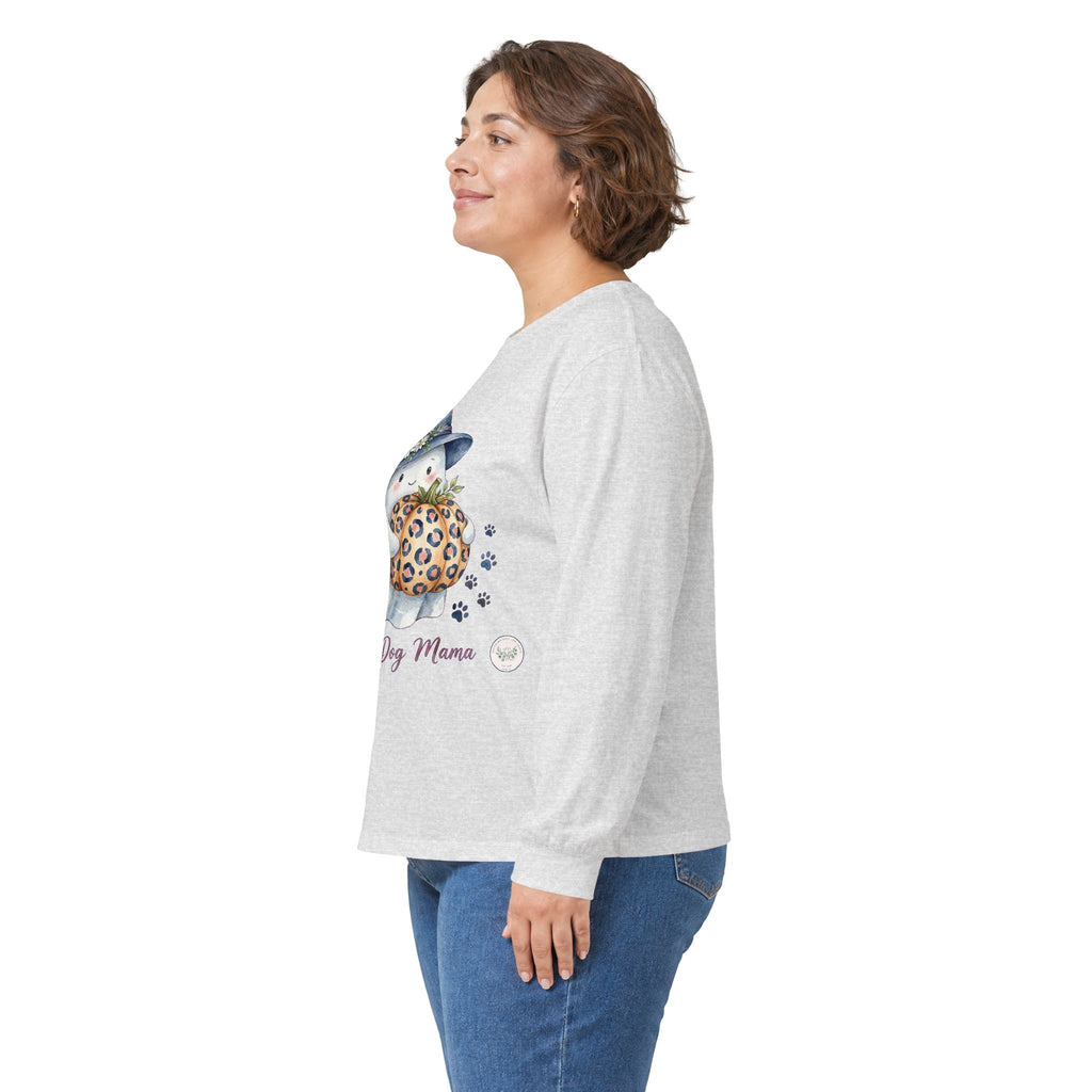 ‘Spooky Dog Mama’ Halloween Dog Lover Long Sleeve Tee