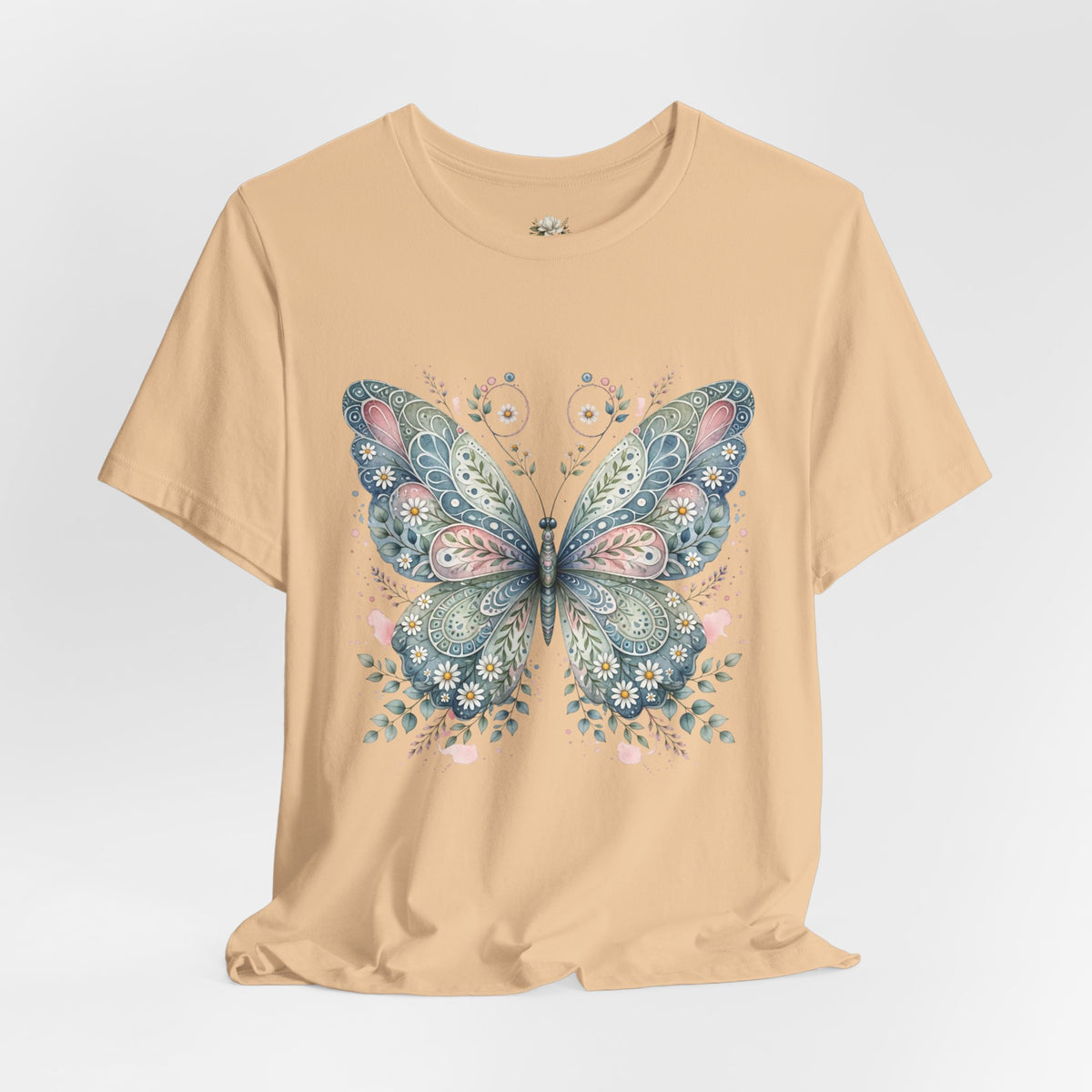 Butterfly Floral Tee — Watercolor Boho Butterfly Graphic T-Shirt
