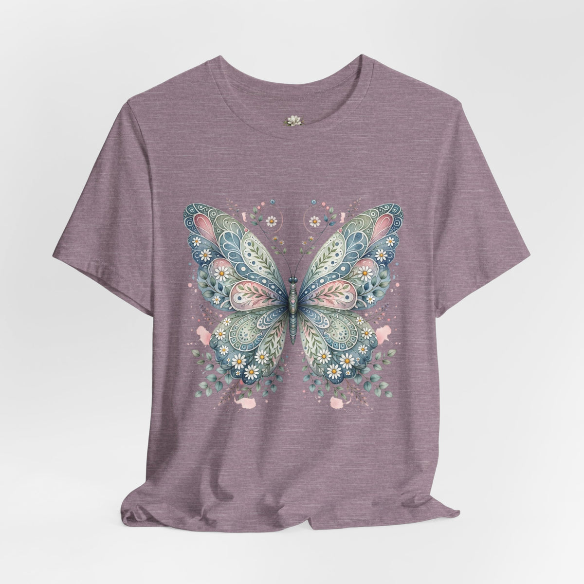 Butterfly Floral Tee — Watercolor Boho Butterfly Graphic T-Shirt