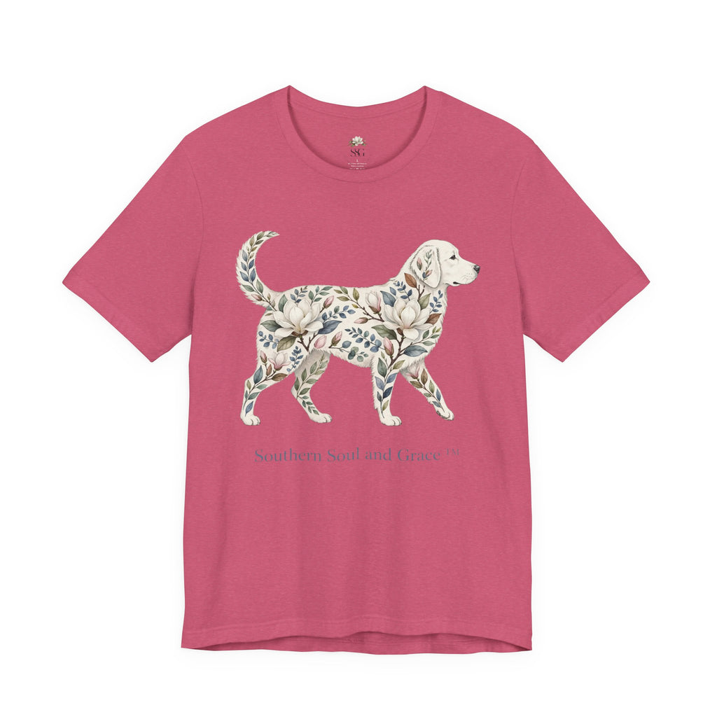 Floral Golden Retriever T‑Shirt — Southern Soul and Grace Graphic Tee