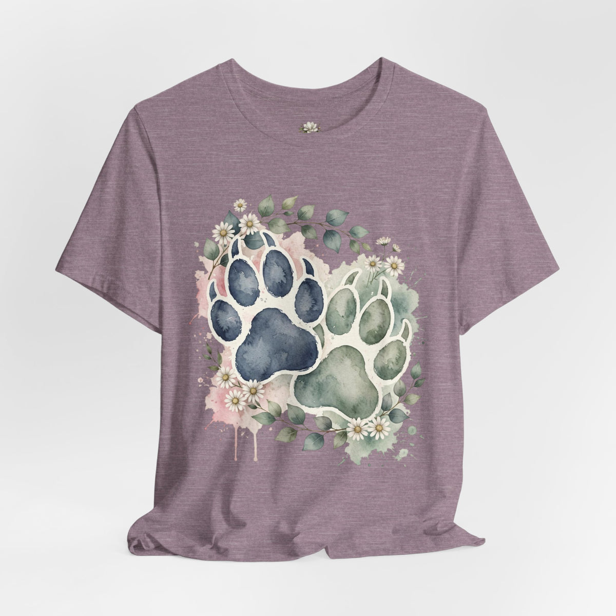 Floral Watercolor Paw Print T-Shirt Southern Soul and Grace