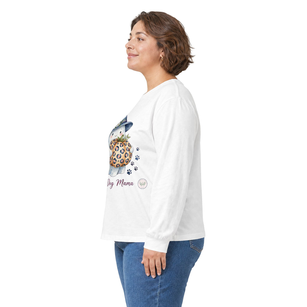 ‘Spooky Dog Mama’ Halloween Dog Lover Long Sleeve Tee