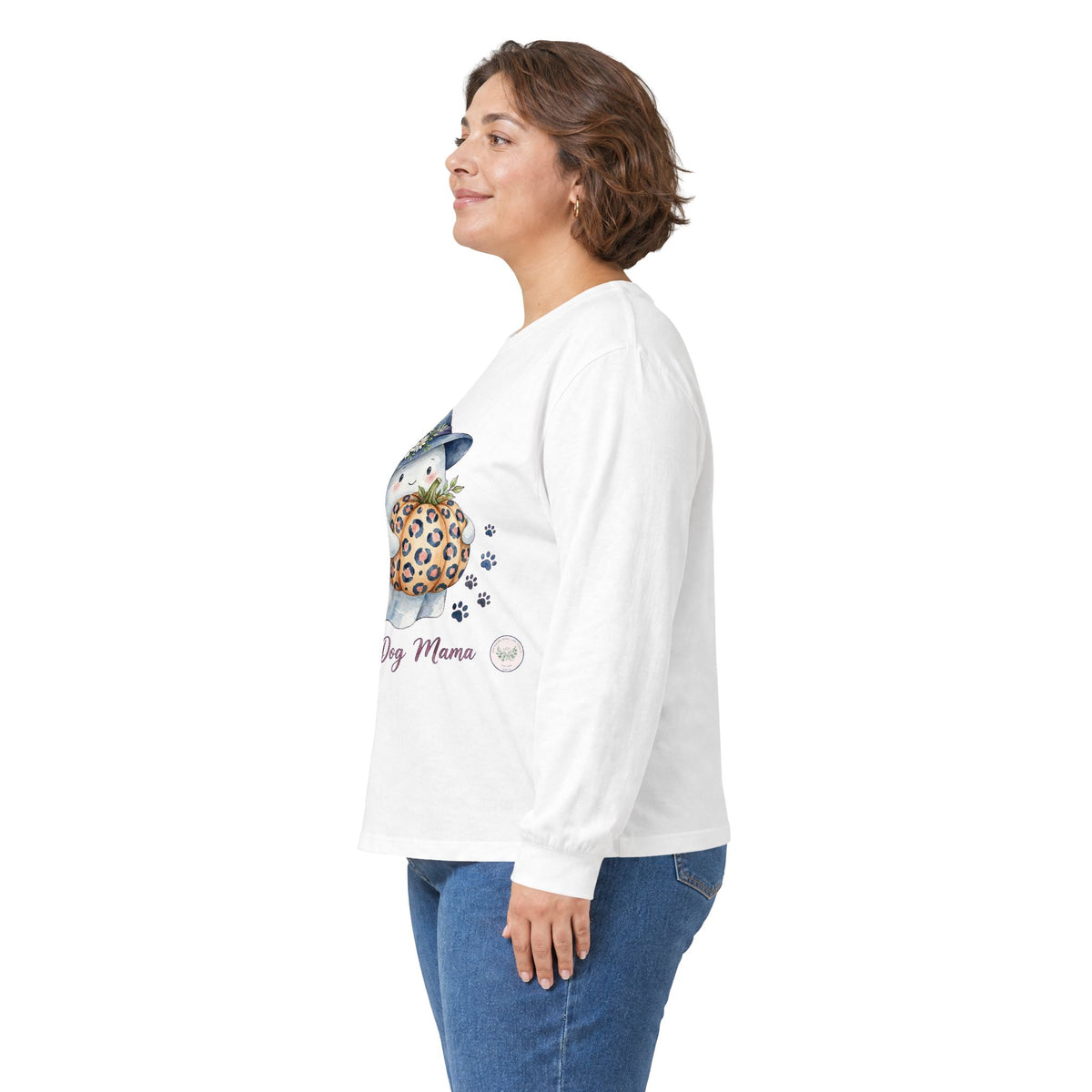‘Spooky Dog Mama’ Halloween Dog Lover Long Sleeve Tee