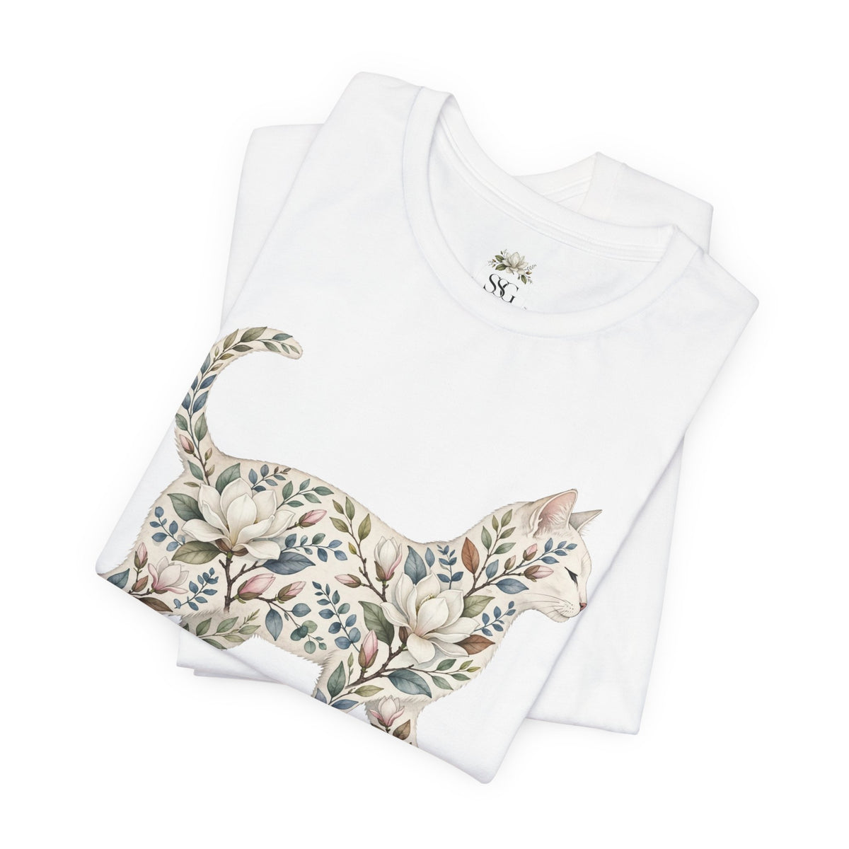Floral Cat Tee — "Southern Soul and Grace" Graphic T-Shirt