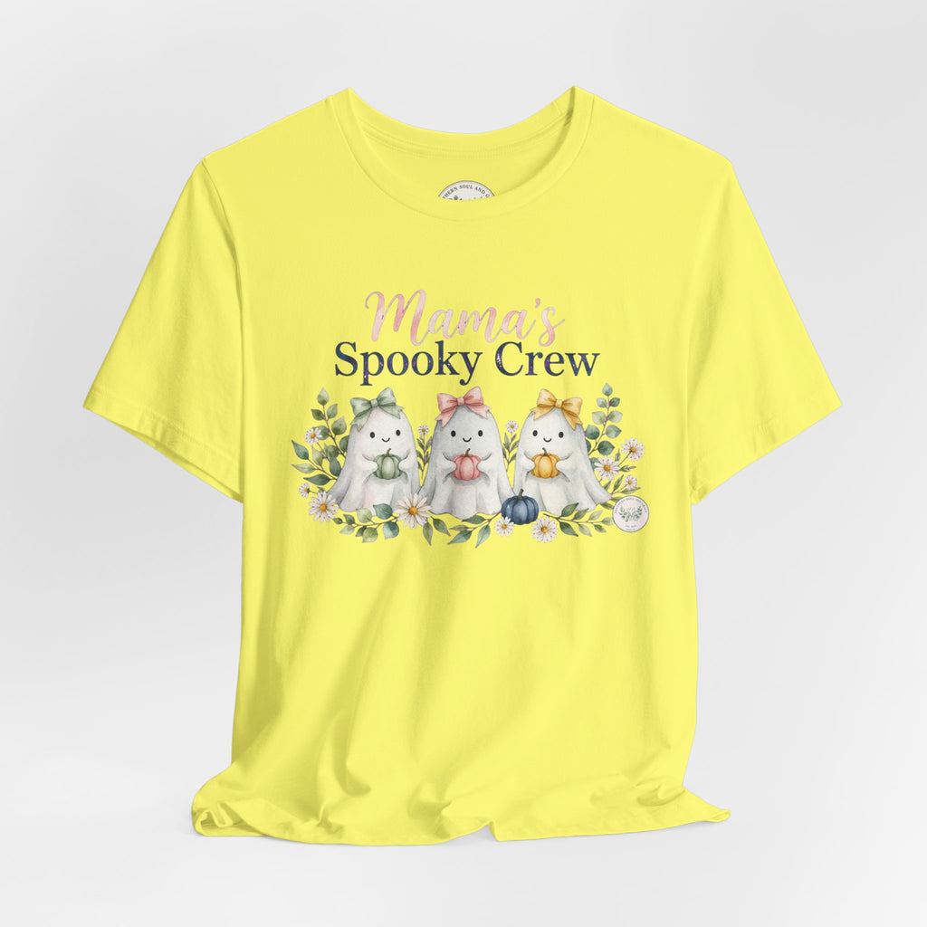 Mama's Spooky Crew T-Shirt — Cute Pastel Halloween Tee for Moms & Kids