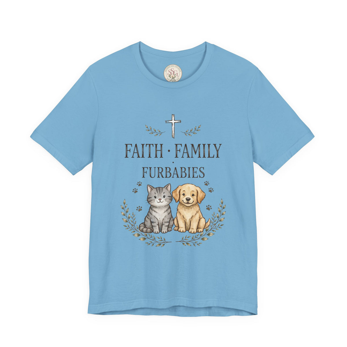 Faith Family Furbabies T-Shirt — Cute Pet Faith Shirt for Cat & Dog Lovers