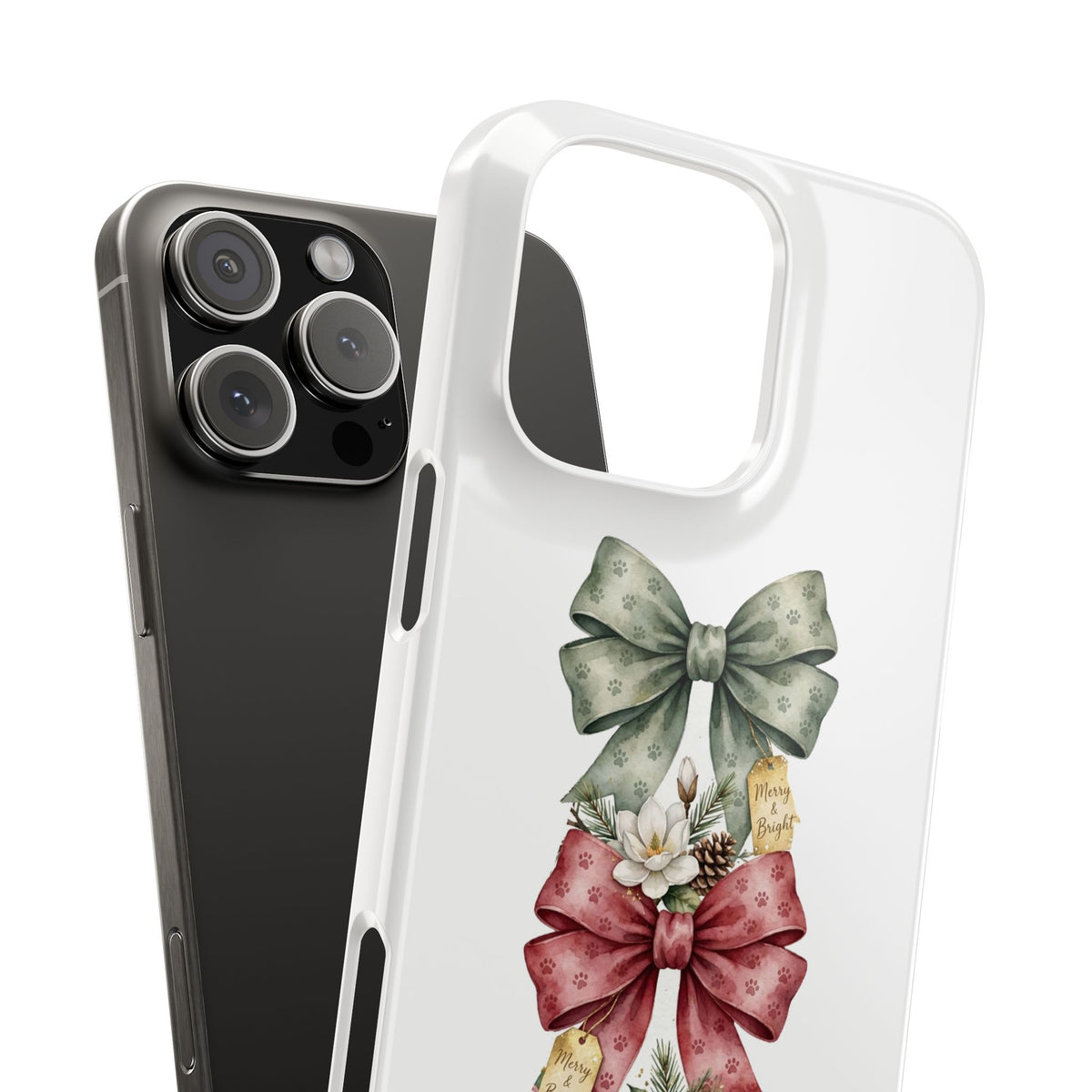 Slim Phone Case — Vintage Bow Trio Floral Design