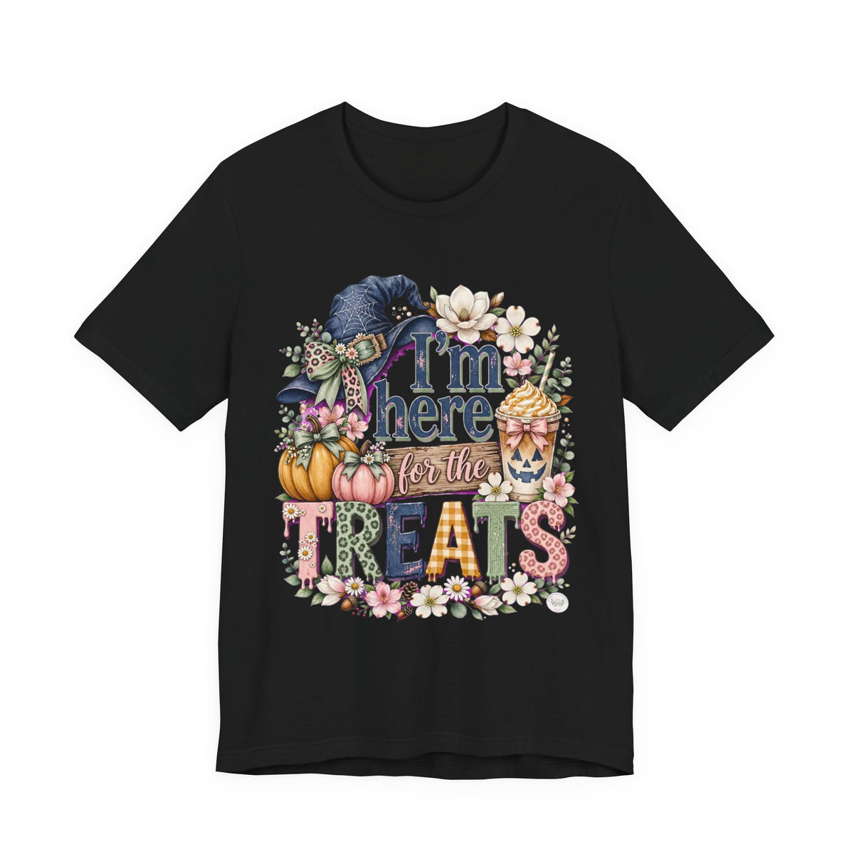 I’m Here for the Treats Tee — Cute Halloween/Autumn Pumpkin Graphic T-Shirt