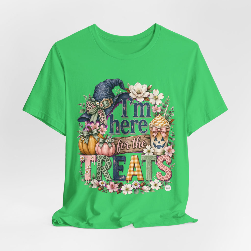 I’m Here for the Treats Tee — Cute Halloween/Autumn Pumpkin Graphic T-Shirt