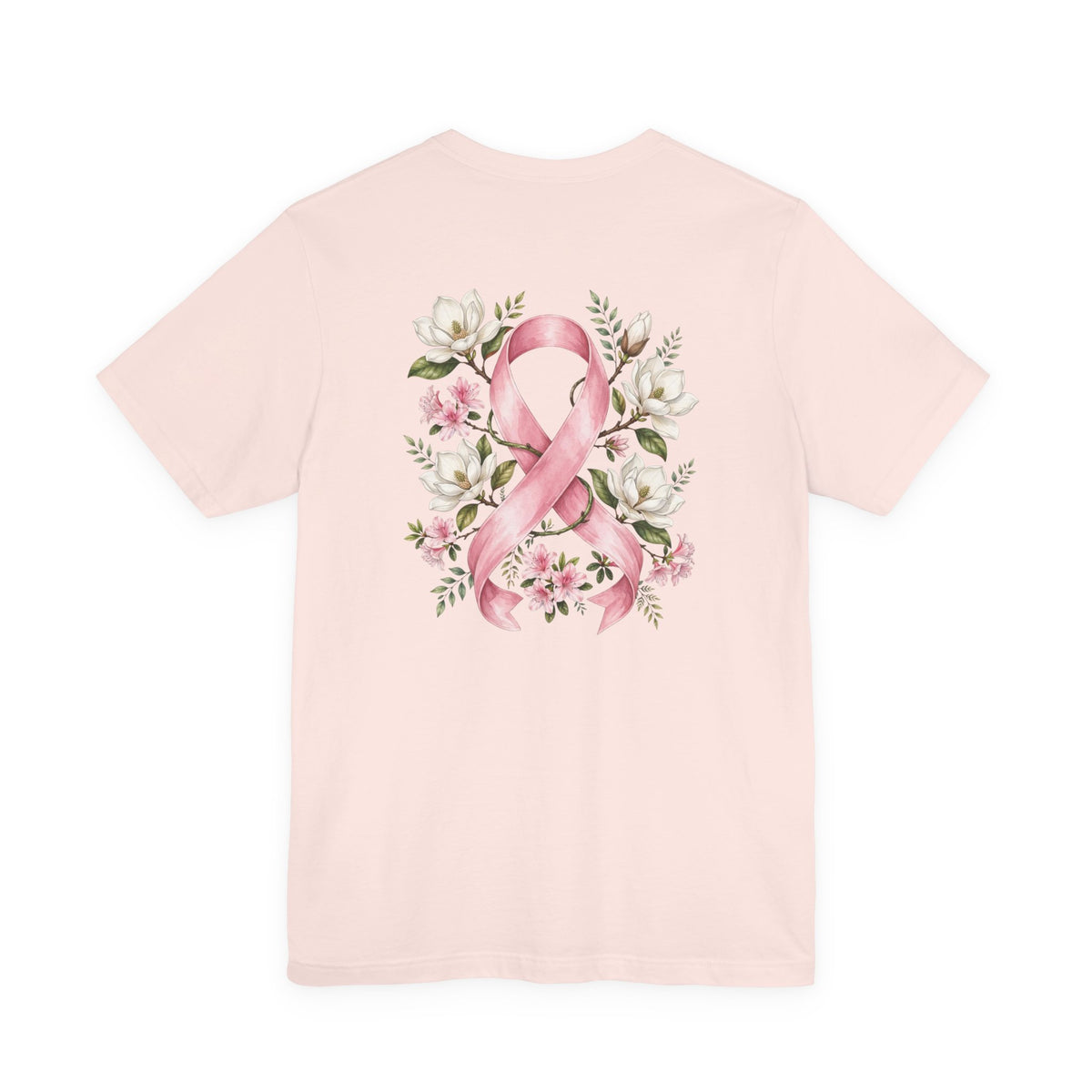 Breast Cancer Awareness Floral Ribbon T‑Shirt - view 10