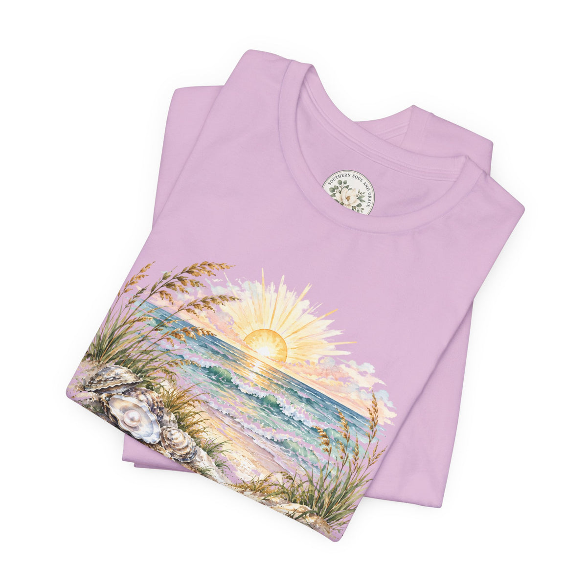 Sunrise Beach Tee — Coastal Ocean Sunset Graphic T-Shirt