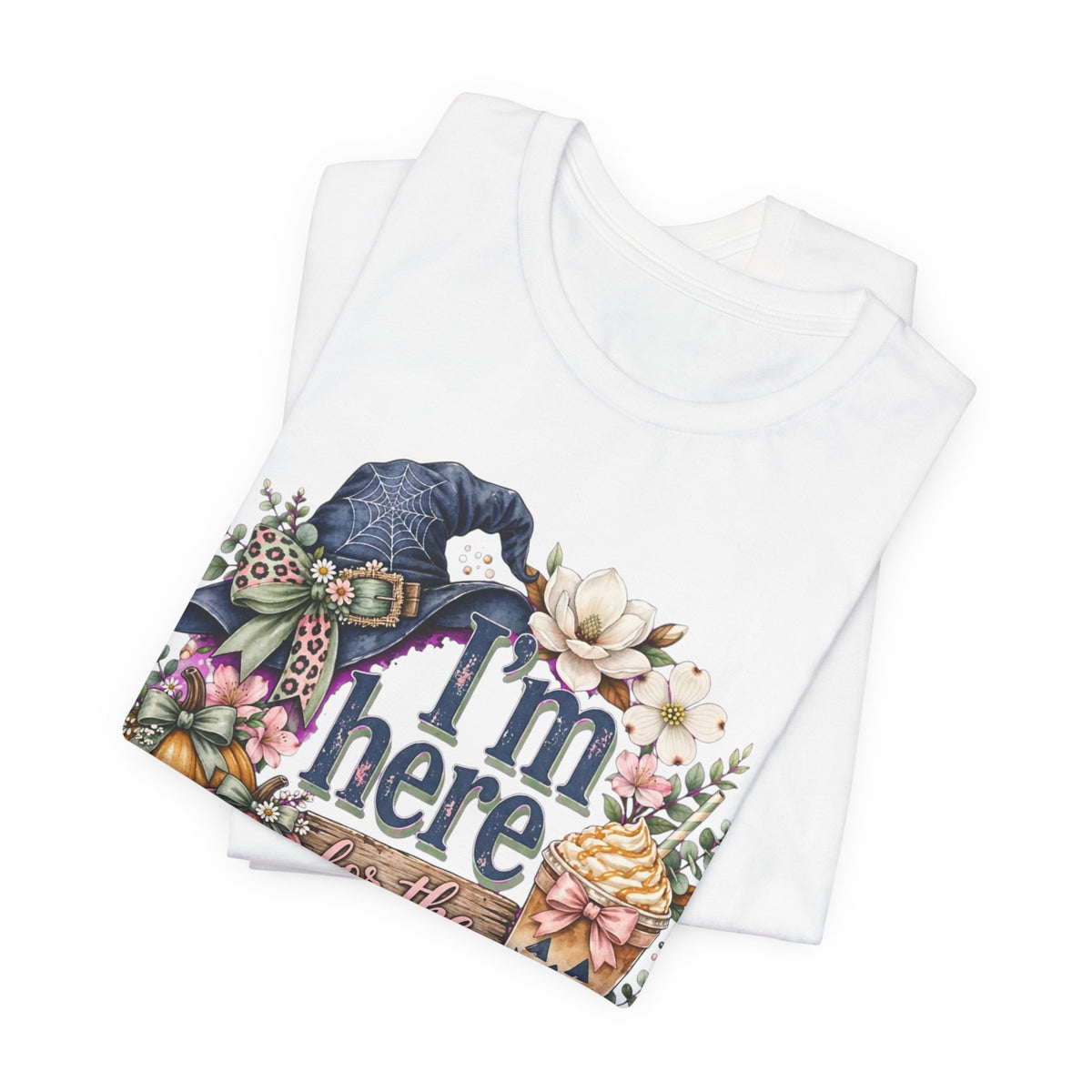 I’m Here for the Treats Tee — Cute Halloween/Autumn Pumpkin Graphic T-Shirt