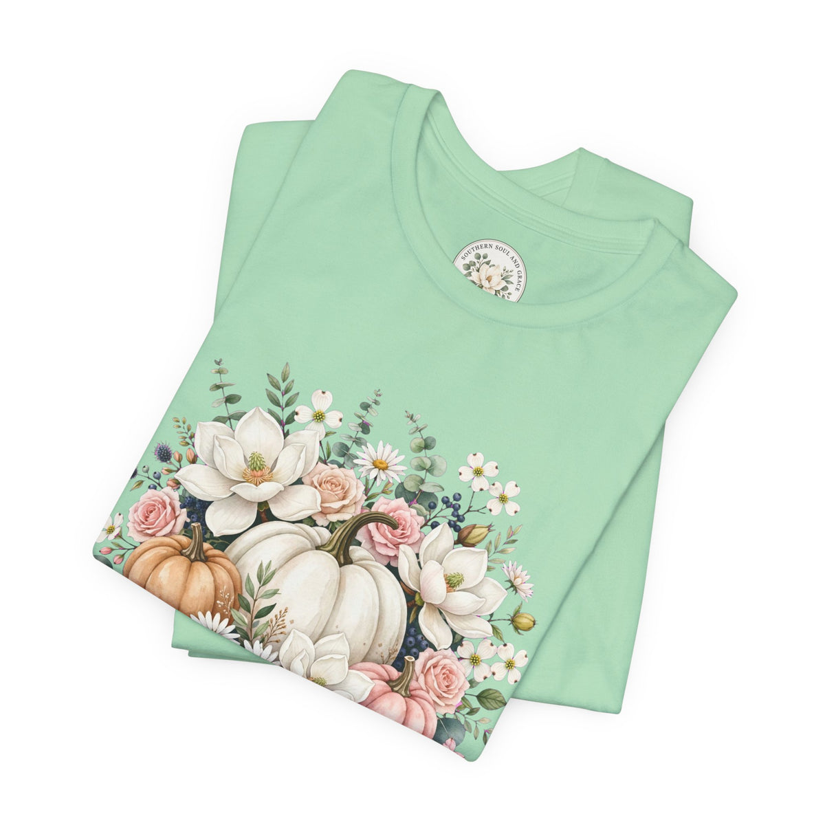 Autumn Floral Pumpkin Tee