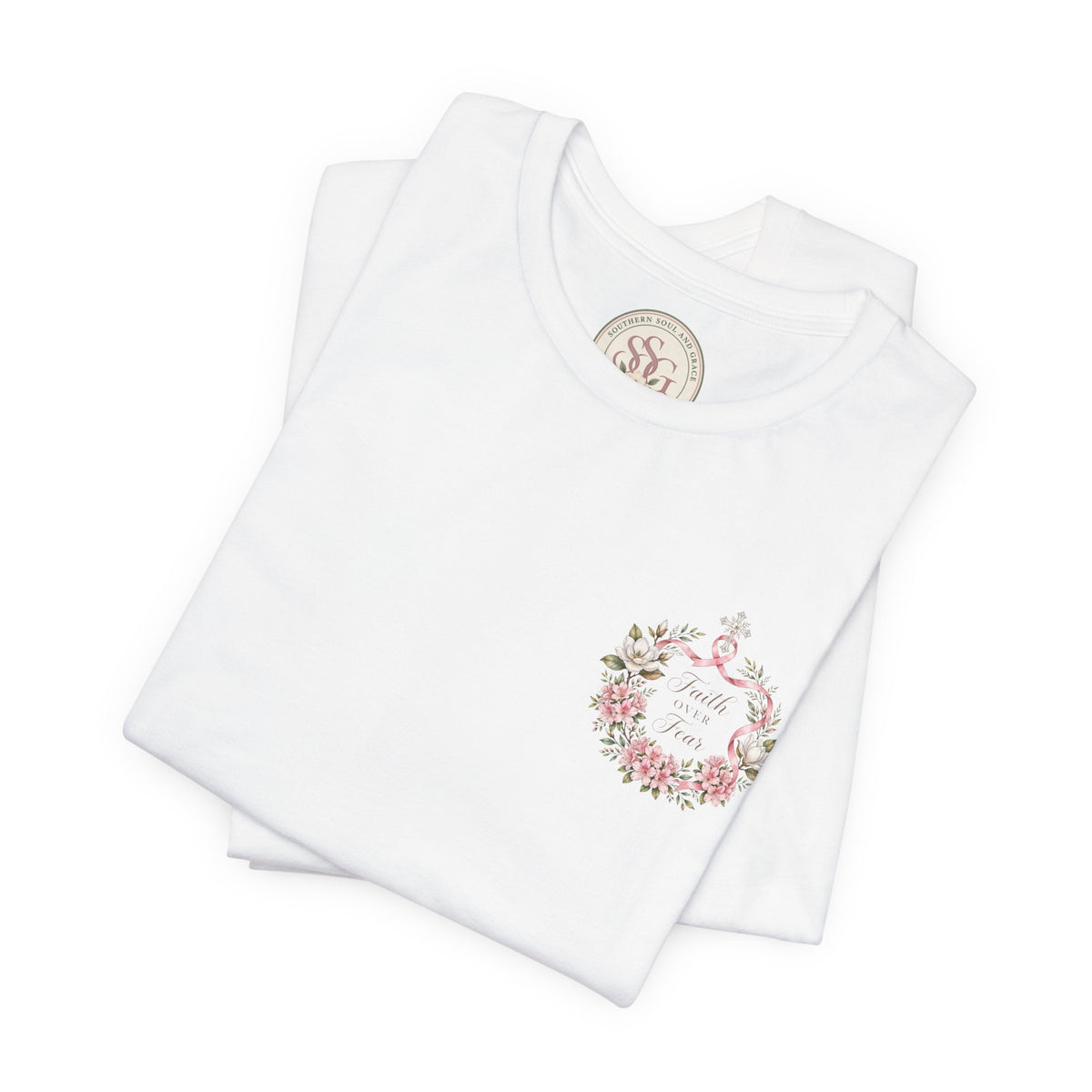 Faith Over Fear Floral T‑Shirt - view 7