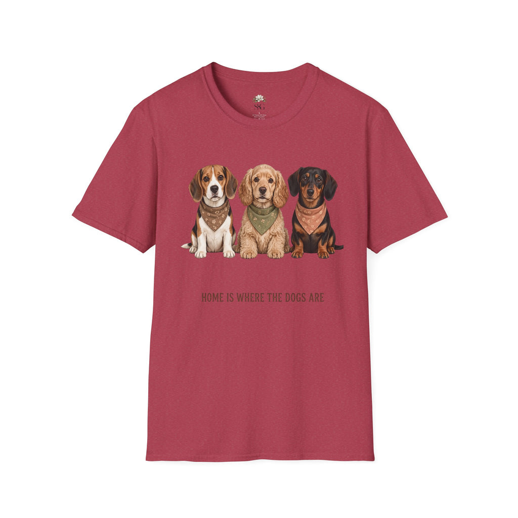 Three Cute Dogs T-Shirt | Beagle Cocker Dachshund Illustration