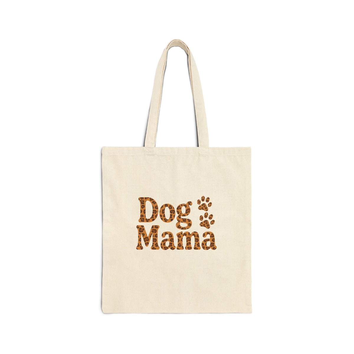 Dog Mama Canvas Tote Bag – Cute Paw Print Shopper for Dog Lovers