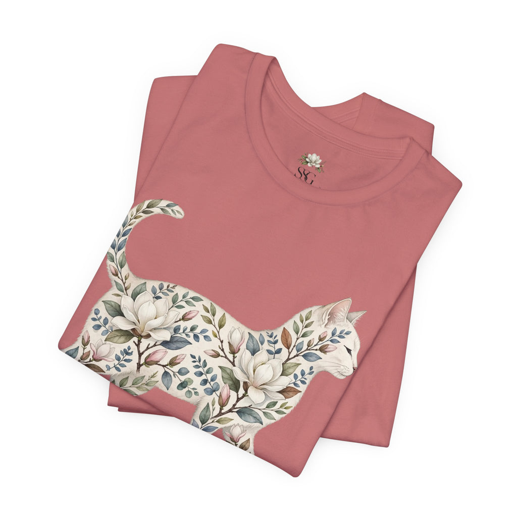 Floral Cat Tee — "Southern Soul and Grace" Graphic T-Shirt