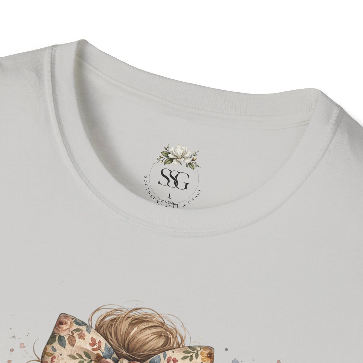Blessed Mama T-Shirt — Floral Bow Mama Graphic Tee for Moms