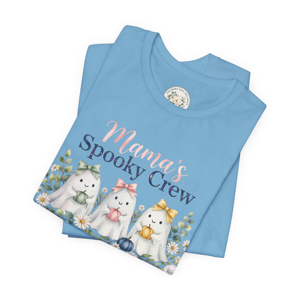 Mama's Spooky Crew T-Shirt — Cute Pastel Halloween Tee for Moms & Kids