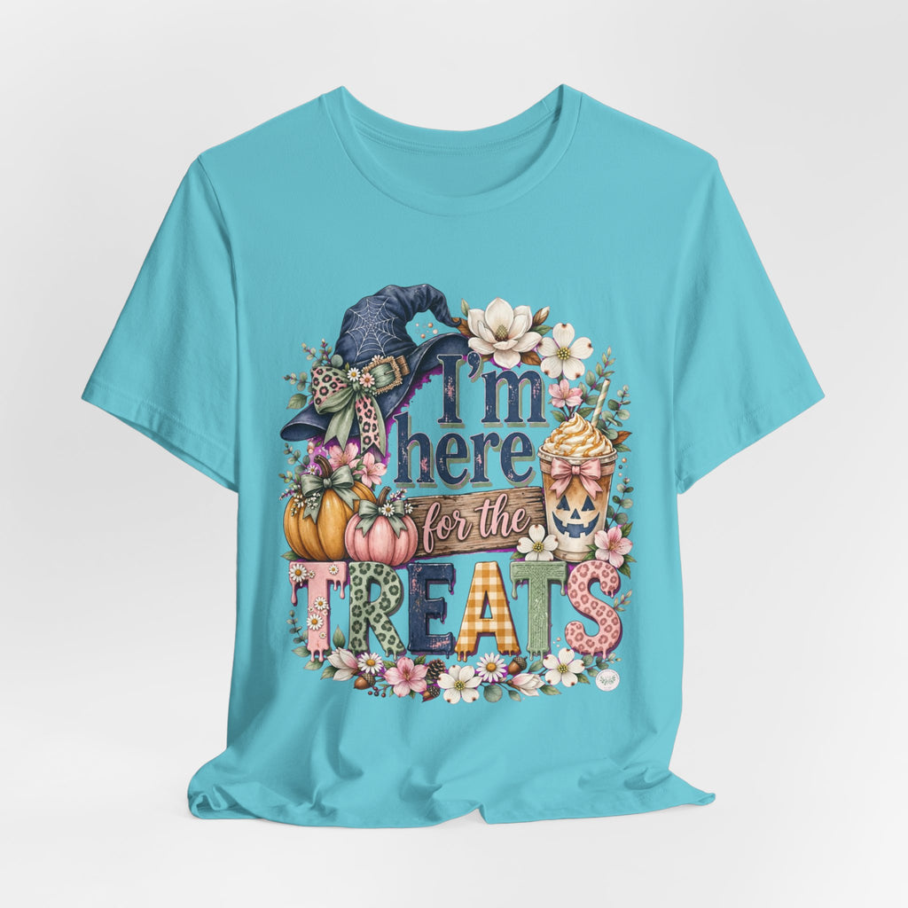 I’m Here for the Treats Tee — Cute Halloween/Autumn Pumpkin Graphic T-Shirt