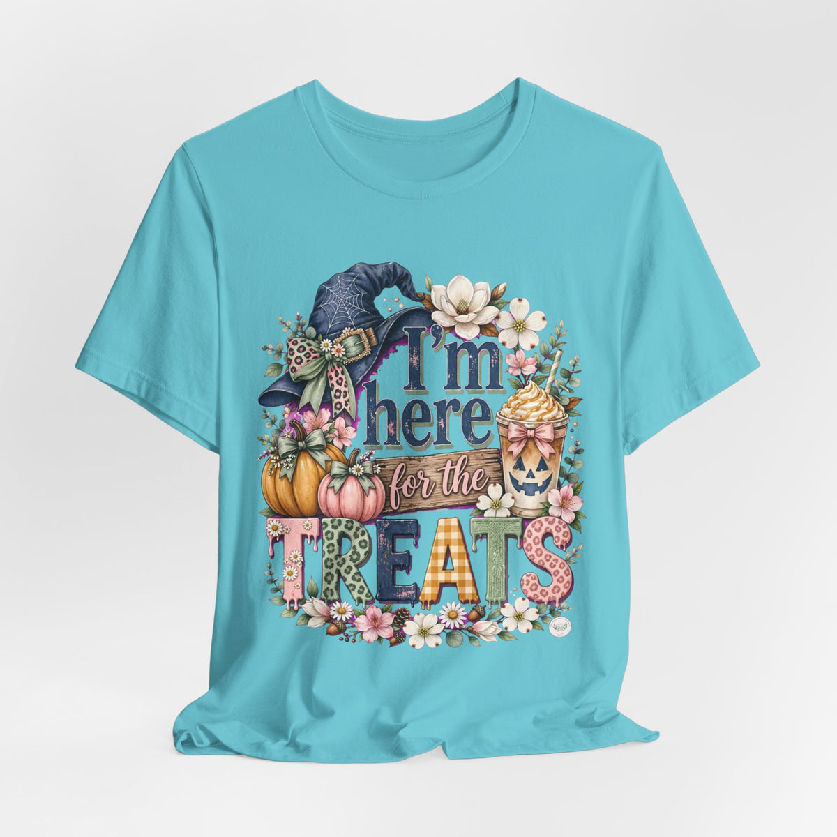 I’m Here for the Treats Tee — Cute Halloween/Autumn Pumpkin Graphic T-Shirt