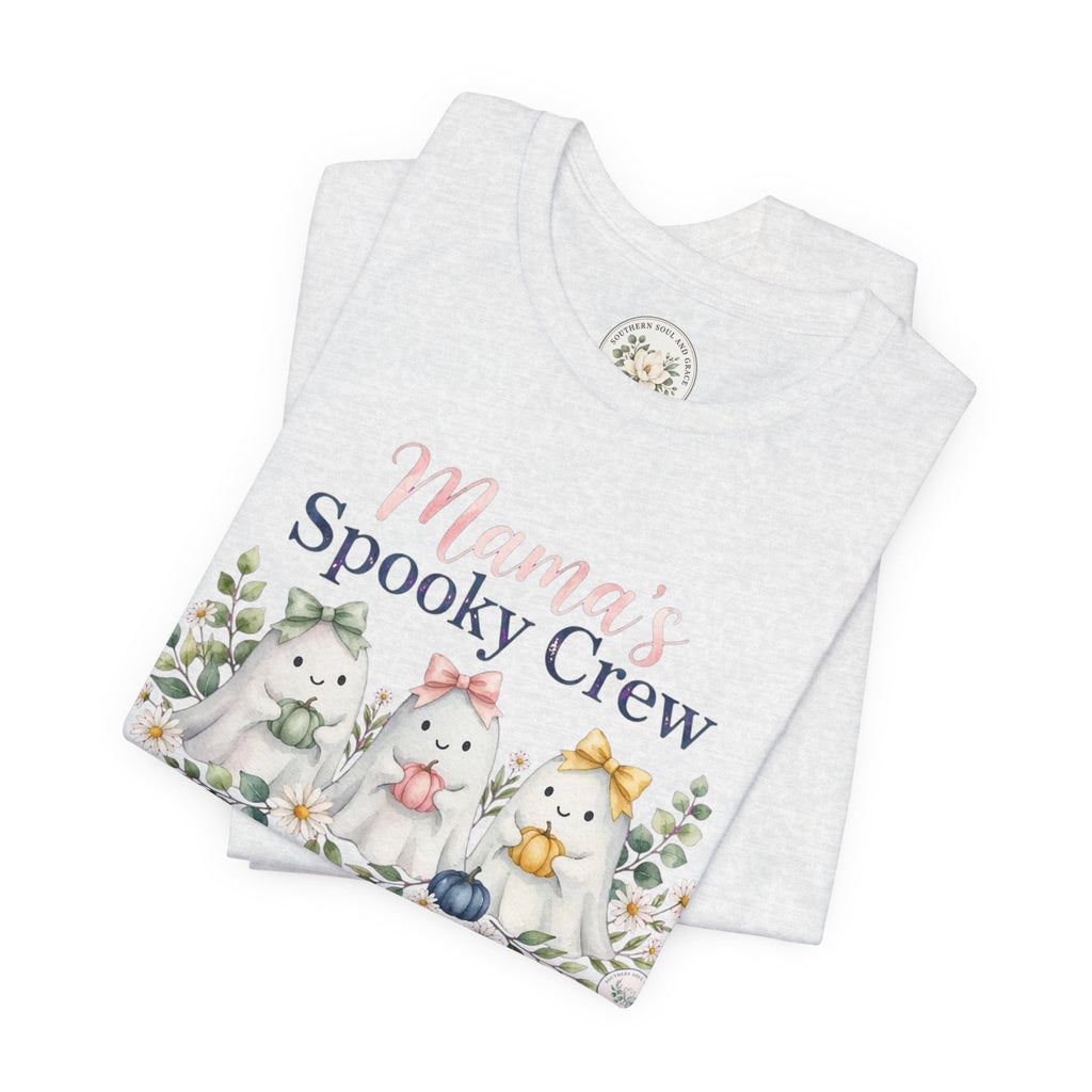 Mama's Spooky Crew T-Shirt — Cute Pastel Halloween Tee for Moms & Kids