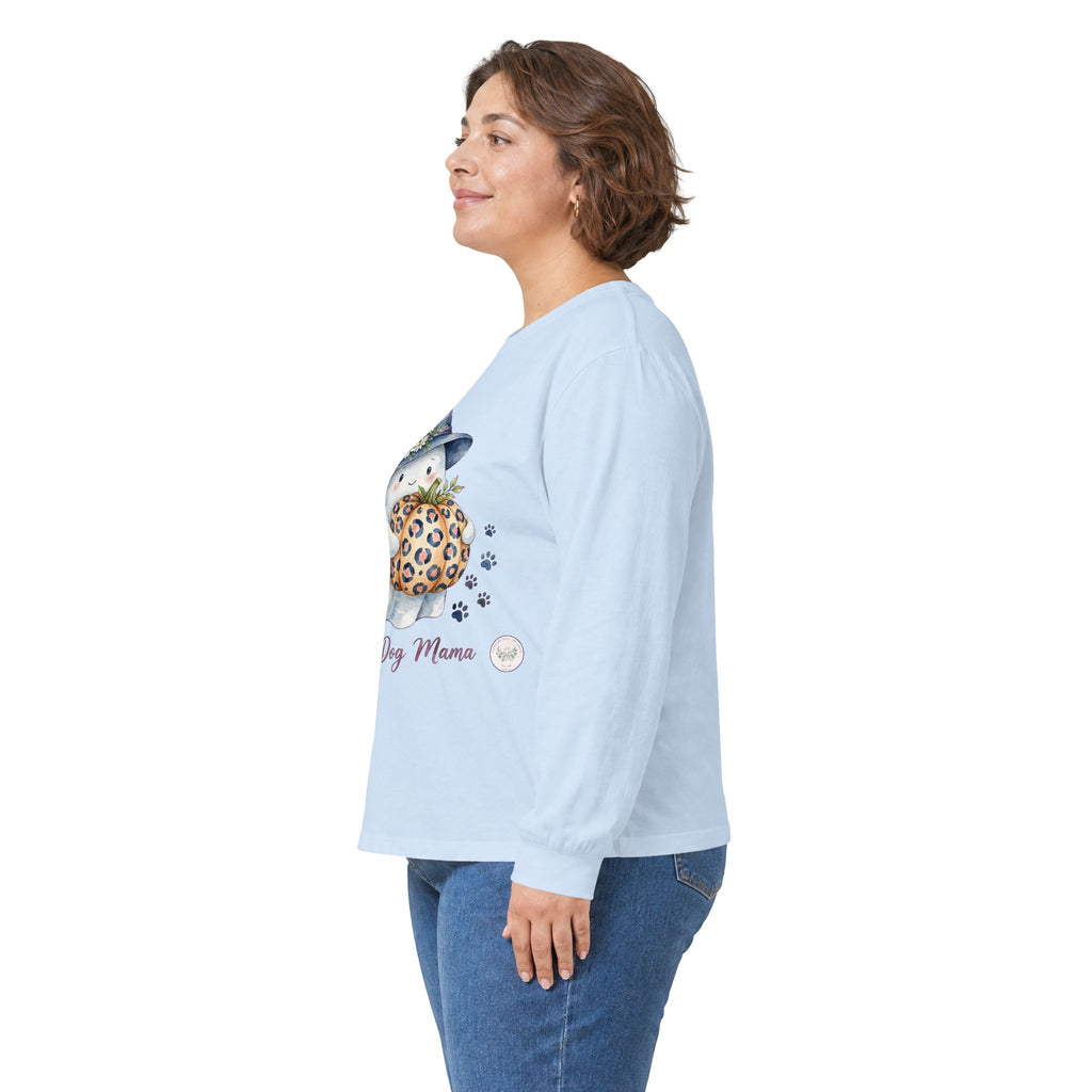 ‘Spooky Dog Mama’ Halloween Dog Lover Long Sleeve Tee