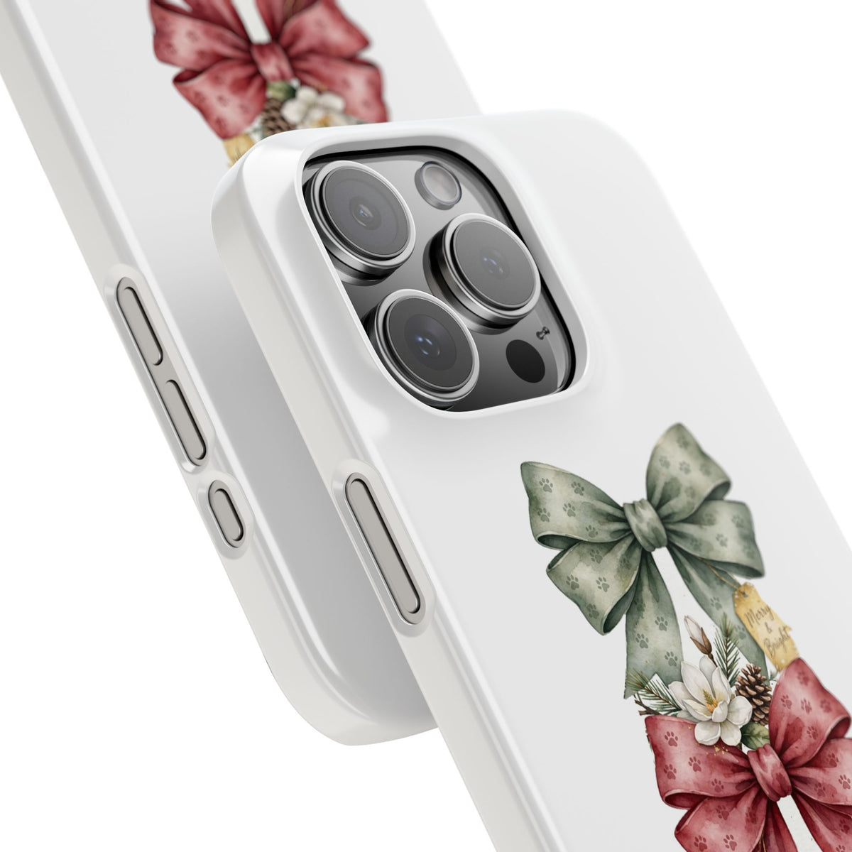 Slim Phone Case — Vintage Bow Trio Floral Design