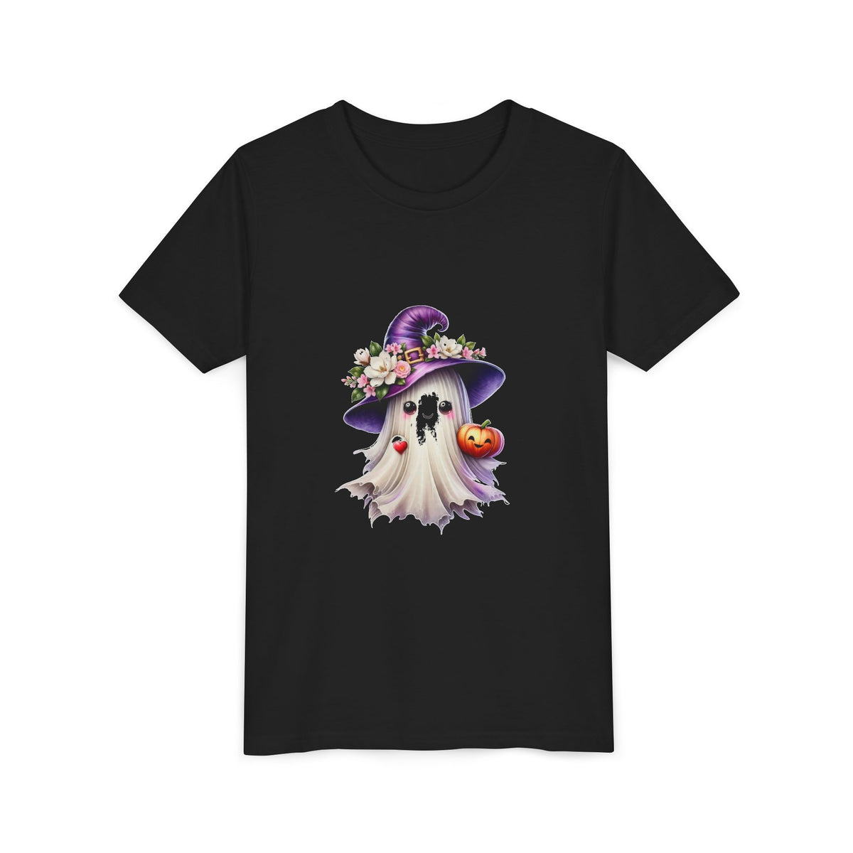 Halloween Ghost Kids T-Shirt — Witch Hat Ghost Tee
