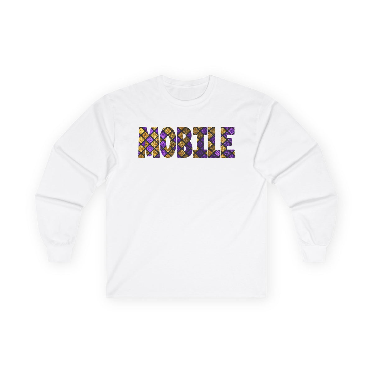 Mobile Long Sleeve Tee – Mobile Mardi Gras Statement Shirt