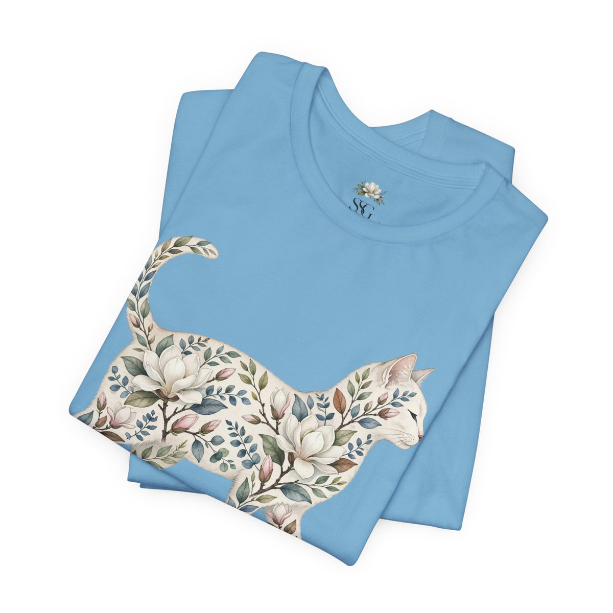 Floral Cat Tee — "Southern Soul and Grace" Graphic T-Shirt