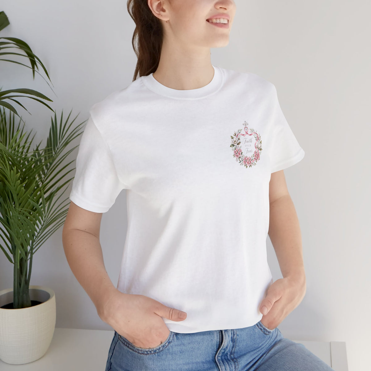 Faith Over Fear Floral T‑Shirt - view 11